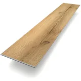 bodenglück Vinylboden Klick Vinyl Premium "Eiche Norderney" | Braun Holzoptik | integrierte Trittschalldämmung | 1220 x 225 x 5 mm | Paket mit 2,2 m2 | Fußbodenheizung geeignet | 100% wasserfest | Bodenglück