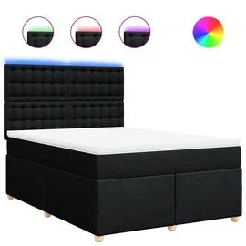 vidaXL Boxspringbett 140 x 200 cm Schwarz