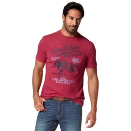 Arizona T-Shirt Kurzarm, melierte Optik, Rundhals, aus Baumwollmischung rot M (48/50)