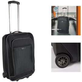 H4L Hybrid Trolley Reisekoffer Koffer Schwarz 32 L Bordcase Handgepäck 2 Rollen 51x39x21cm