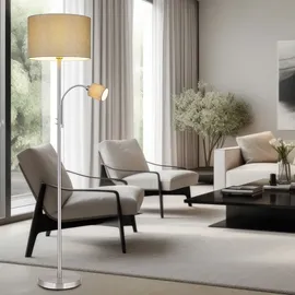 GLOBO RGB LED Stehleuchte Textil, Lesespot verstellbar, H 170 cm