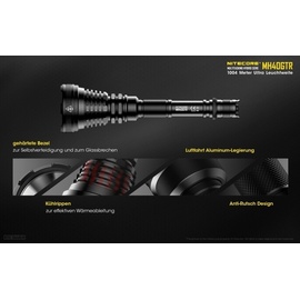 Nitecore MH40GTR Taschenlampe CREE XP-L HI V3 LED 1200 Lumen