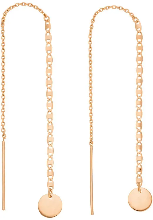 LEAF - OHRRINGE PLÄTTCHEN -  rosegold