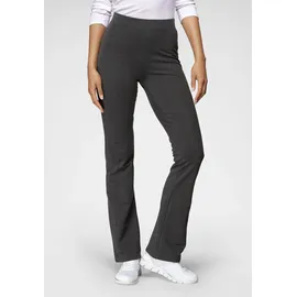 KangaROOS Jazzpants KANGAROOS, Damen, Gr. 38, N-Gr, grau (anthrazit, meliert), Jersey, Obermaterial: 57% Baumwolle, 38% Polyester, 5% Elasthan, bequem lang, Hosen, mit hohem Stretch-Anteil sitzt wie eine zweite Haut