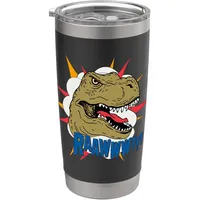 Dino Dinosaurier Rawr T-Rex Comic Tyrannosaurus Rex Kostüm Doppelwandiger Edelstahl-Thermobecher