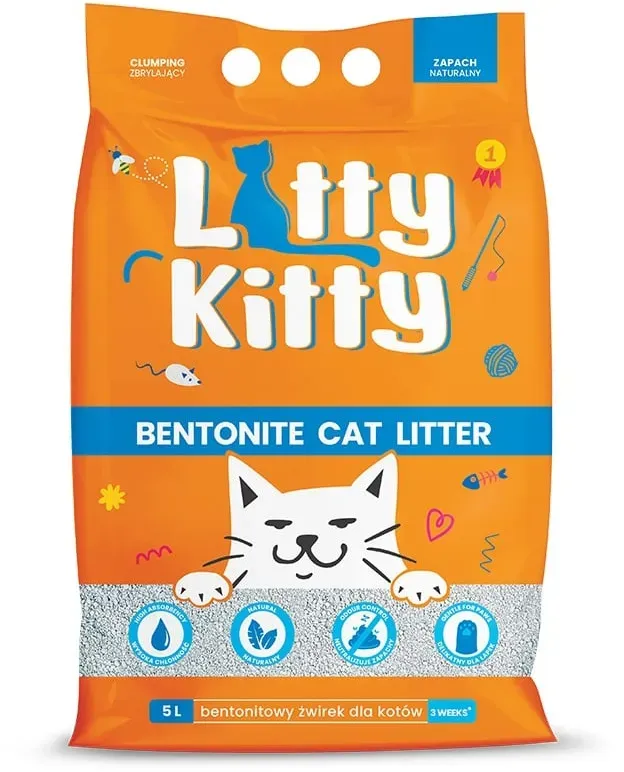 LITTY KITTY Bentonite Natürlicher Bentonitsplitt 5 l (4 kg)