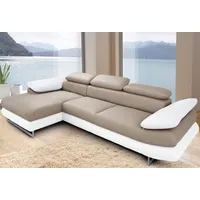 INOSIGN Ecksofa Solution L-Form, wahlweise mit Bettfunktion weiß 286 cm x 90 cm x 167 cm