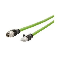 BTR 142M2X15005 M12 Industrial Ethernet Leitung X-kodiert 0 5 m M12 Stecker gerade - RJ45 Stecker gerade PUR - 10 Stück