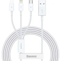 Baseus Superior Series USB to micro USB / USB-C / Lightning 3.5A 1.2m (white)