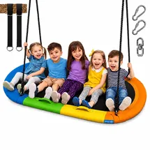 SereneLife Schaukeln Nestschaukel 170 cm Bunt/Rainbow