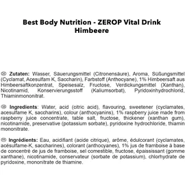 Best Body Nutrition Low Carb Vital Drink Himbeere 1000 ml