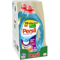 Persil Color Kraft-Gel, Colorwaschmittel, 140 (2x70) Waschladungen, mit Tiefenrein-Plus Technologie und langanhaltendem Frische-Effekt, wirksam bei Temperaturen von 20°C - 60°C