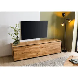 Massivmoebel24 Starnberg Lowboard 200x53x55 cm Natur Geölt Beige Massivholz