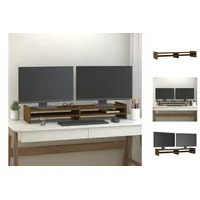 VidaXL Monitorständer Honigbraun 100x27x15 cm Massivholz Kiefer