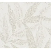 ascreation Vliestapete mit Blätter-Motiv 10,05 m x 0,53 m 790962 Beige/Grau/Braun