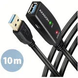 AXAGON USB-A auf USB-A 10 m Schwarz