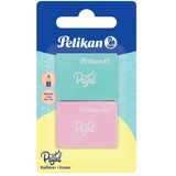 Pelikan 818100 Radierer Pastell, 2 Stück (sortiert, keine Farbauswahl möglich!)