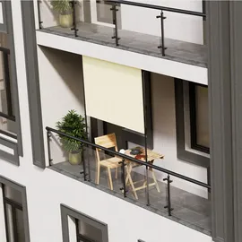 Juskys Aluminium Seitenmarkise 200 x 310 cm Beige