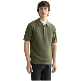 Scotch & Soda Poloshirt & Core Structured Knitted Regular Fit Polo, Kurzarm, Struktur, Knopfleiste, Baumwolle grün, M
