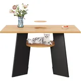 Modfu Esstisch, Schwarz, Holzwerkstoff, 85x75x130 cm, Esszimmer, Tische, Esstische