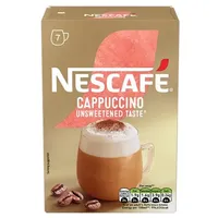 NESCAFE Cappuccino Ungesüßter Geschmack Instant Kaffee Beutel - 7 Sticks x 14,2g