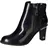 Mustang Damen Stiefelette floral Blumenmuster Trichterabsatz Holzoptik 1335-507, Größe:39 EU, Farbe:Blau - 39 EU