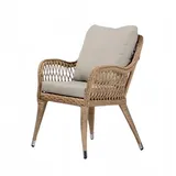 Sessel Braun Design Couch Sofa Relax Hochwertig Rattan Polster Sitzer Luxus