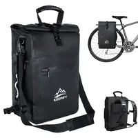 Keepify 3in1 Fahrradtasche Wasserdicht mit Laptop-Tasche, 25L Fahrradtasche Rucksack