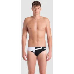 Badehose Slip Herren arena Diamond - Black-white - 8