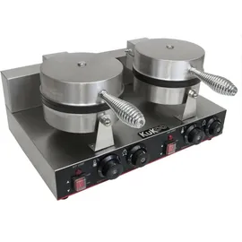 MONSTER SHOP Profi Doppel Waffeleisen Gastro-Waffeleisen Waffelautomat mit Gratis Waffelzange