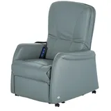 HIMOLLA Fernsehsessel 7568 Leder 77 x 104 x 85 cm Blau elektrisch
