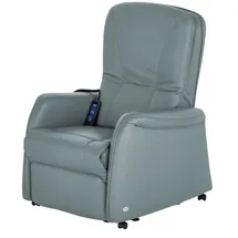 HIMOLLA Fernsehsessel 7568 Leder 77 x 104 x 85 cm Blau elektrisch