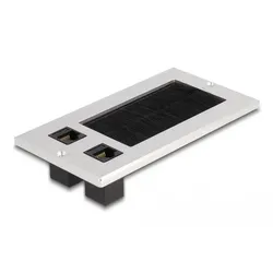Delock Keystone-Steckdose - RJ 45 - 2 Netzwerksteckdosen