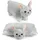 Brubaker Kuscheltierkissen Hase 40 x 30 cm Grau