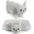 Brubaker Kuscheltierkissen Hase 40 x 30 cm Grau