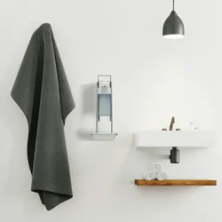 Relaxdays Eurospender 500 ml, Tropfschale, Armhebel, für Desinfektionsmittel & Seife, Aluspender Wandbefestigung, silber