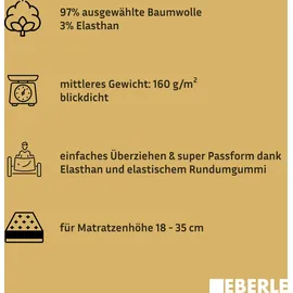 bellana Spannbettlaken Jersey-Elasthan 90 x 200 - 140 x 200 - 180 x 200 cm grau