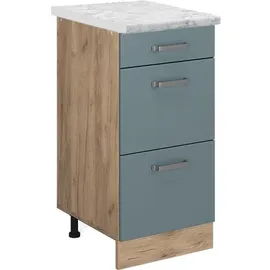 Vicco Schubladenschrank R-Line 40 x 46 x 81,5 cm Blau-Grau