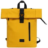 MIRROSI Rucksack Damen- und Herren-Tagesrucksack, großes Volumen M: 13-16 L (28x42x11cm, Wasserdicht), aus hochwertigem Kunstleder, Rucksack, Daypack gelb