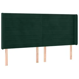 vidaXL Boxspringbett 180 x 200 cm Dunkelgrün