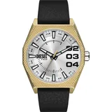 Quarzuhr DIESEL "SCRAPER" Armbanduhren schwarz Herren Armbanduhr, Herrenuhr, Lederarmband, analog