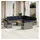 vidaXL Gartensofa-Set 14-tlg. grau Polyrattan