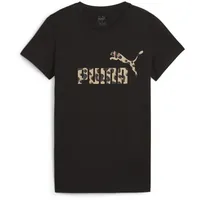 Puma Ess+ Animal Graphic Damen T-Shirt, schwarz - S