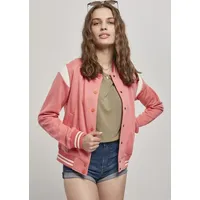 URBAN CLASSICS Inset College Jacke Pink / White S