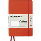 Leuchtturm Outlines Notizbuch B6+, 89 Seiten, 150 g/m2, orange