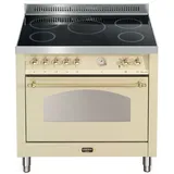 Lofra RBIG96MFT/5i Freistehender Herd A Elektro Zonen-Induktionskochfeld Elfenbein