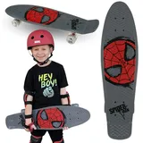 Sarcia.eu Skateboard MARVEL Spider-Man JUNGEN Skateboard FISCH 67cm, bis zu 100 kg grau