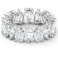 Swarovski Fingerring Vittore Pear, 5572824, 5572825, 5572826, 5572827, 5563966, mit Swarovski® Kristall silberfarben|weiß 50