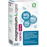 magnesium-Loges® vario 100 mg - 120 Kapseln - Nahrungsergänzungsmittel mit 100 mg Magnesium für eine bedarfsgerechte Einnahme