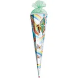 ROTH Motiv-Schultüte, Rainbow Butterfly, 85 cm, Sound Glitzerborte